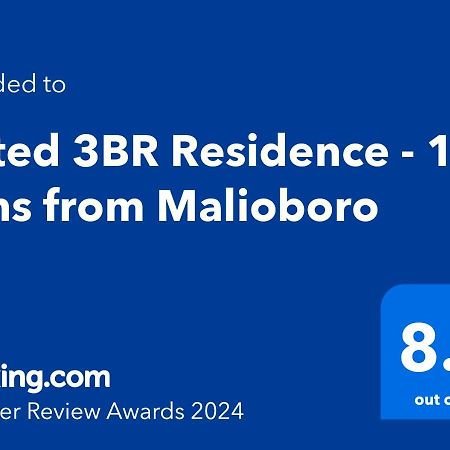 Gated 3Br Residence - 10 Mins From Malioboro Jogyakarta Zewnętrze zdjęcie